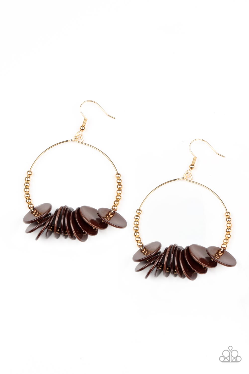 Paparazzi Accessories - Caribbean Cocktail #E623 - Brown Earrings