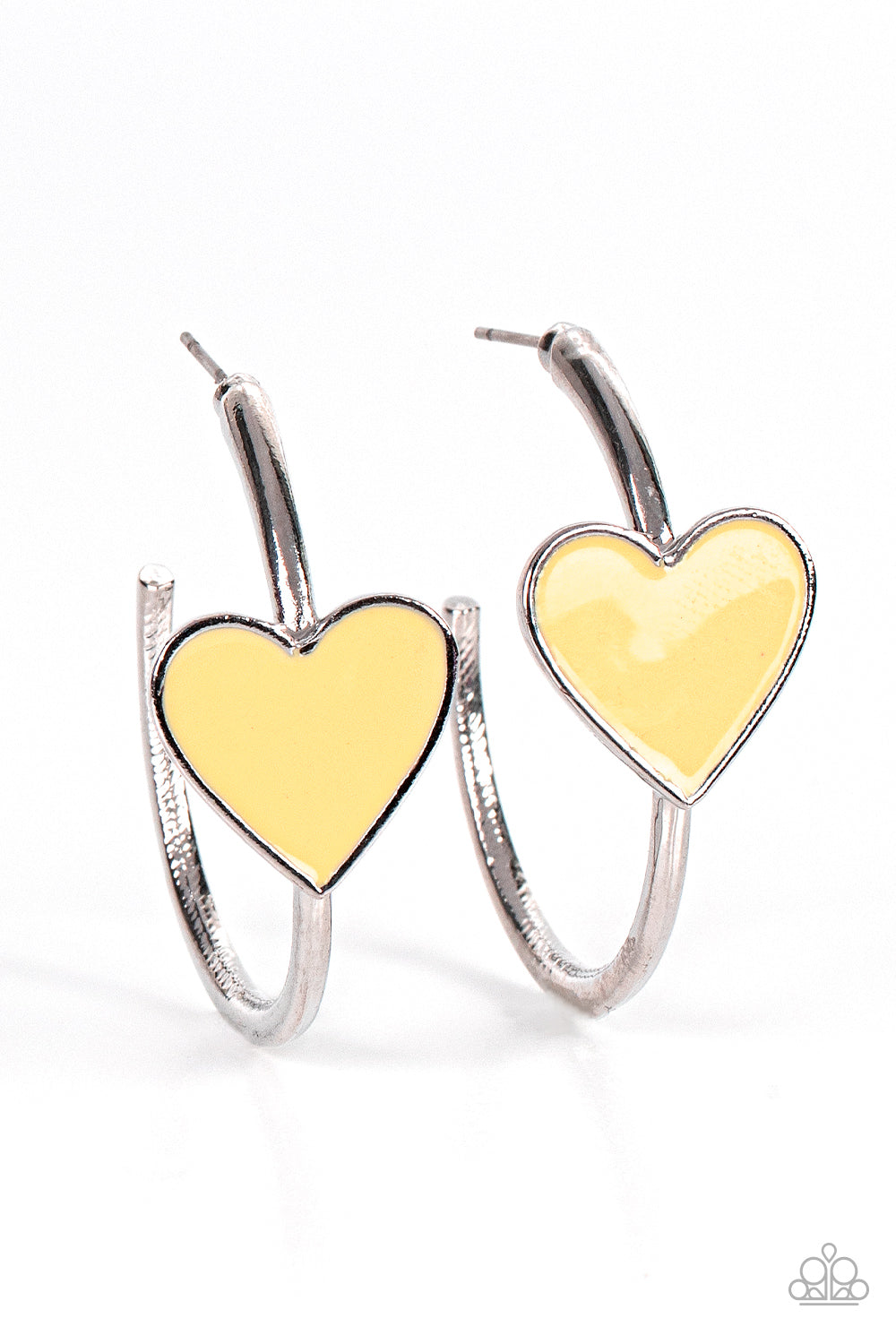 Paparazzi Accessories - Kiss Up #E568  - Yellow Earrings
