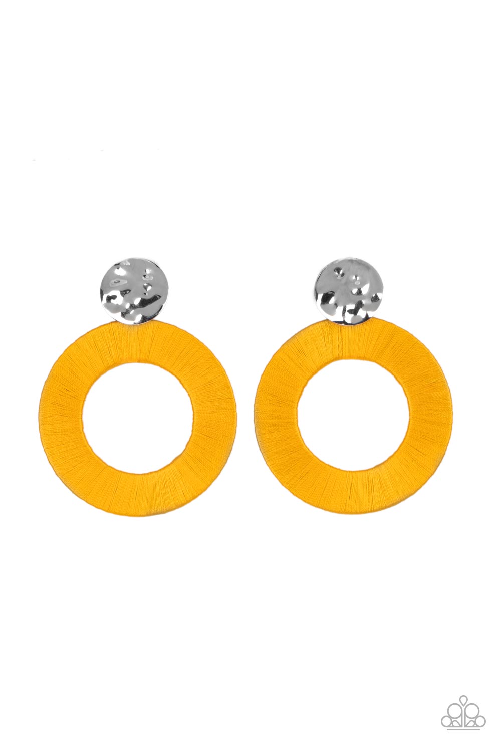 Paparazzi Accessories - Strategically Sassy #E620 - Yellow Earrings