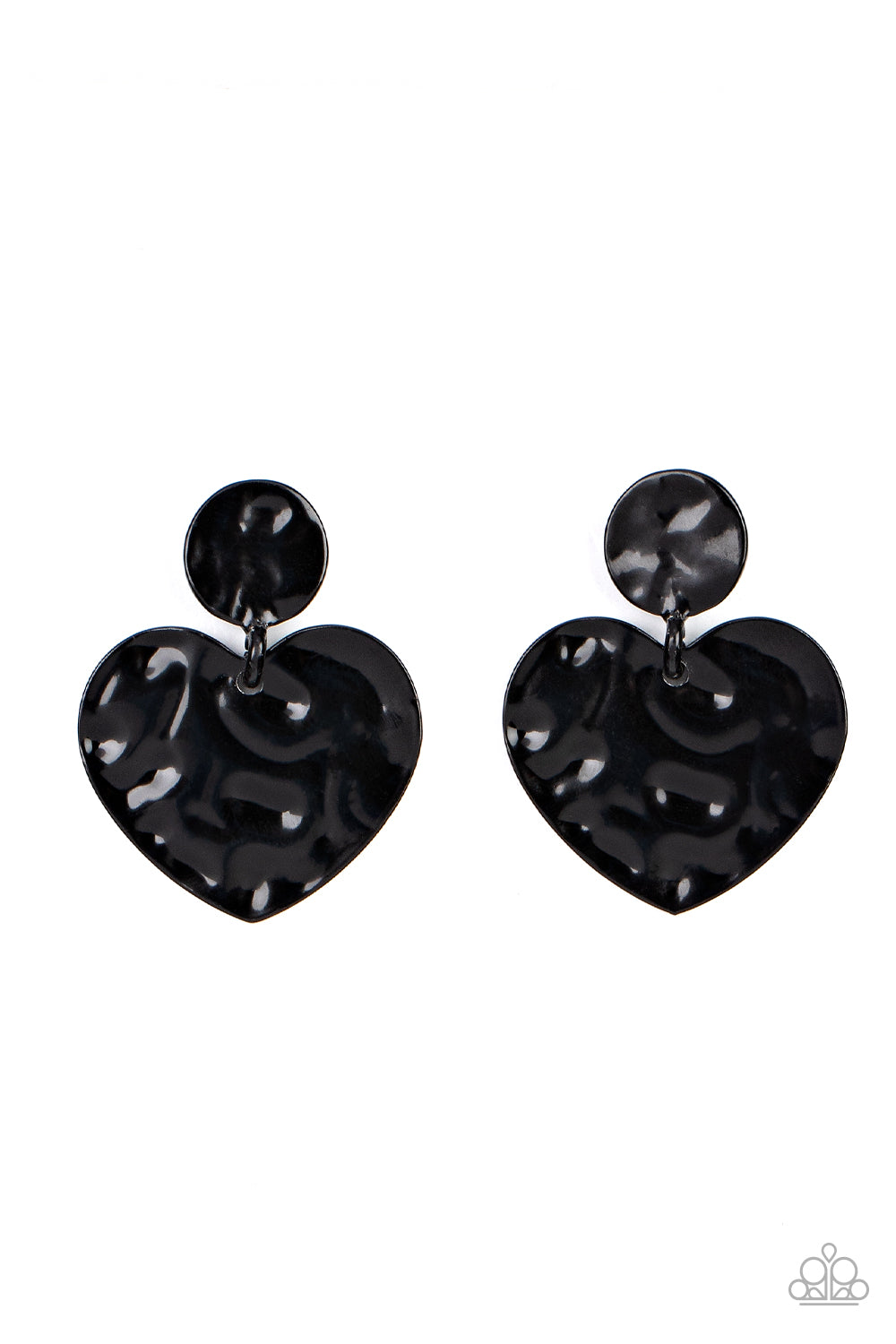 Paparazzi Accessories - Just a Little Crush #E578 - Black Earrings