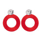 Paparazzi Accessories - Strategically Sassy #E620 - Red Earrings