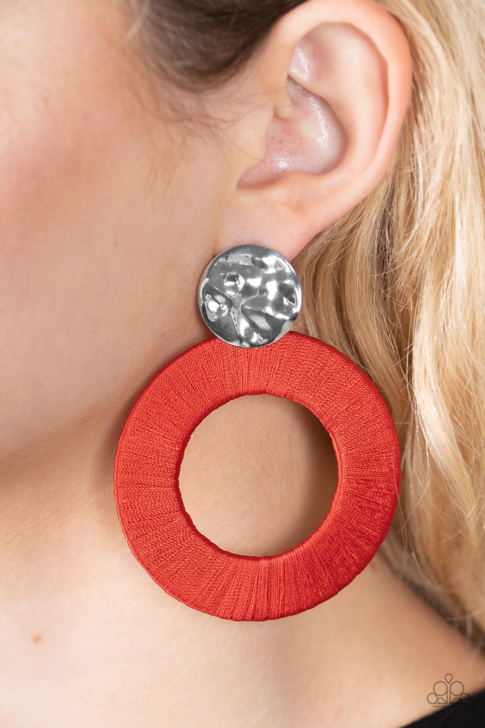 Paparazzi Accessories - Strategically Sassy #E620 - Red Earrings