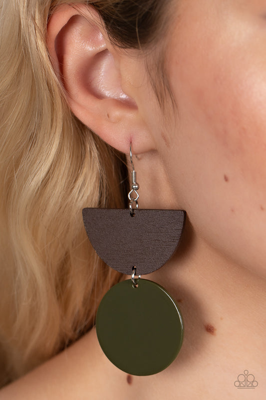 Paparazzi Accessories - Beach Bistro #E580 - Green Earrings