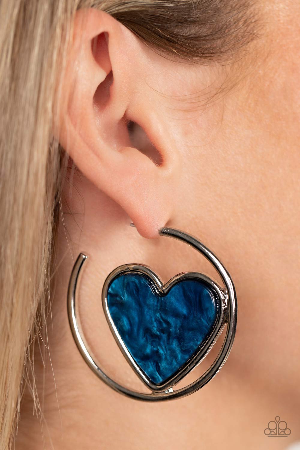 Paparazzi Accessories - Smitten with You #E188 Peg - Blue Earrings