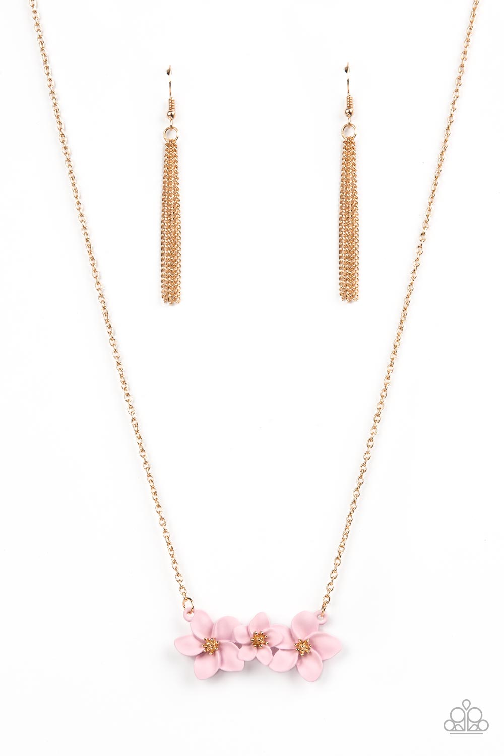 Paparazzi Accessories - Petunia Picnic #N798 Box 8 - Pink Gold Necklaces