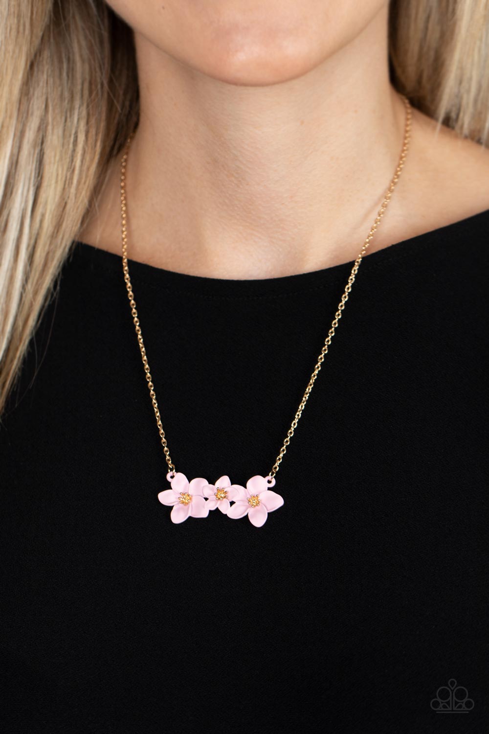 Paparazzi Accessories - Petunia Picnic #N798 Box 8 - Pink Gold Necklaces