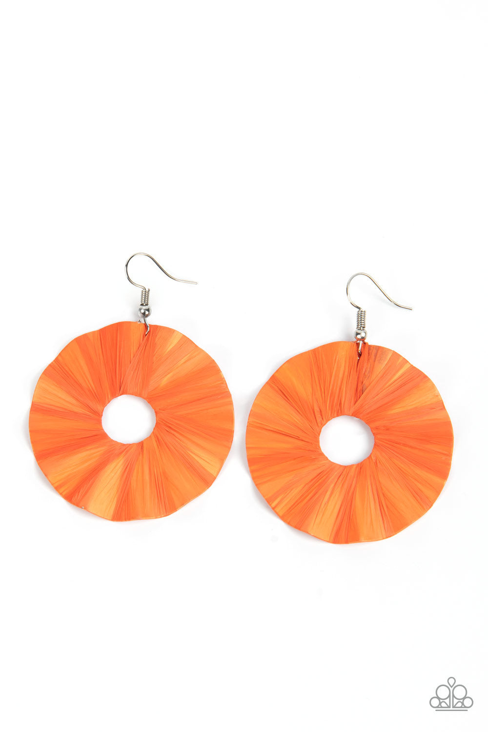 Paparazzi Accessories - Fan the Breeze #E584 - Orange Earrings