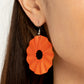 Paparazzi Accessories - Fan the Breeze #E584 - Orange Earrings