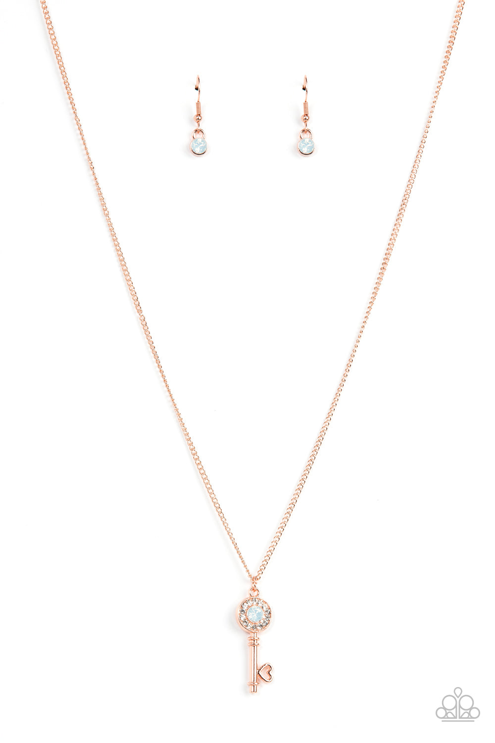 Paparazzi Accessories - Prized Key Player #N778 - Copper Necklace