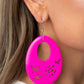 Paparazzi Accessories - Home TWEET Home #E643 Peg - Pink Earrings