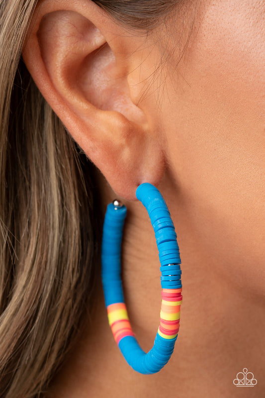 Paparazzi Accessories - Colorfully Contagious #E536 - Blue Earrings
