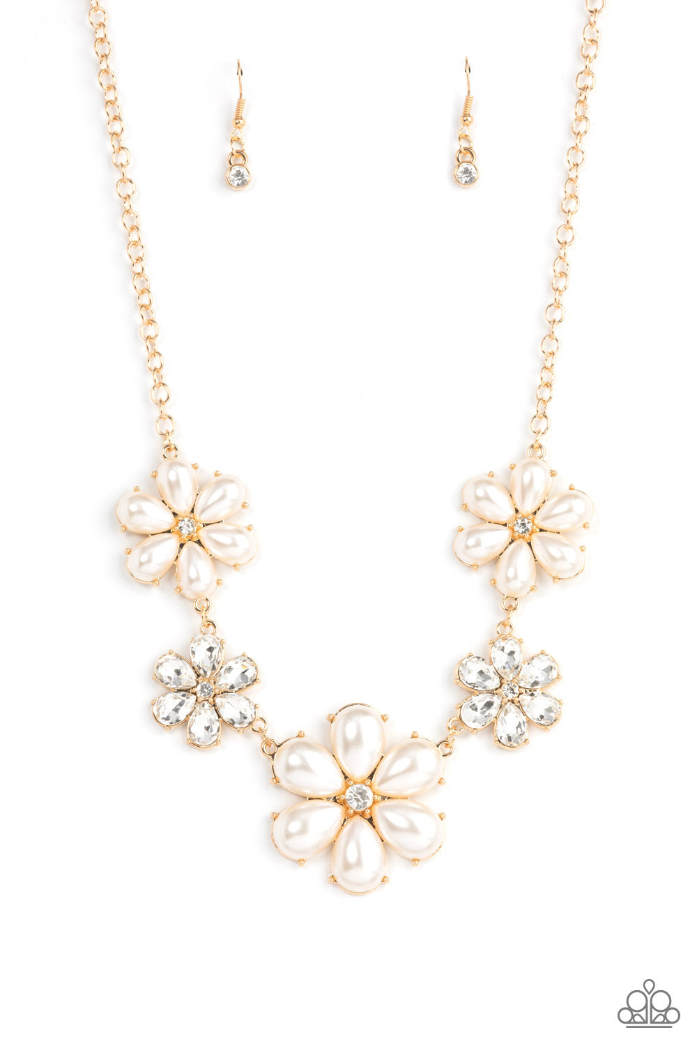 Paparazzi Accessories - Fiercely Flowering #N776 - Gold Necklace