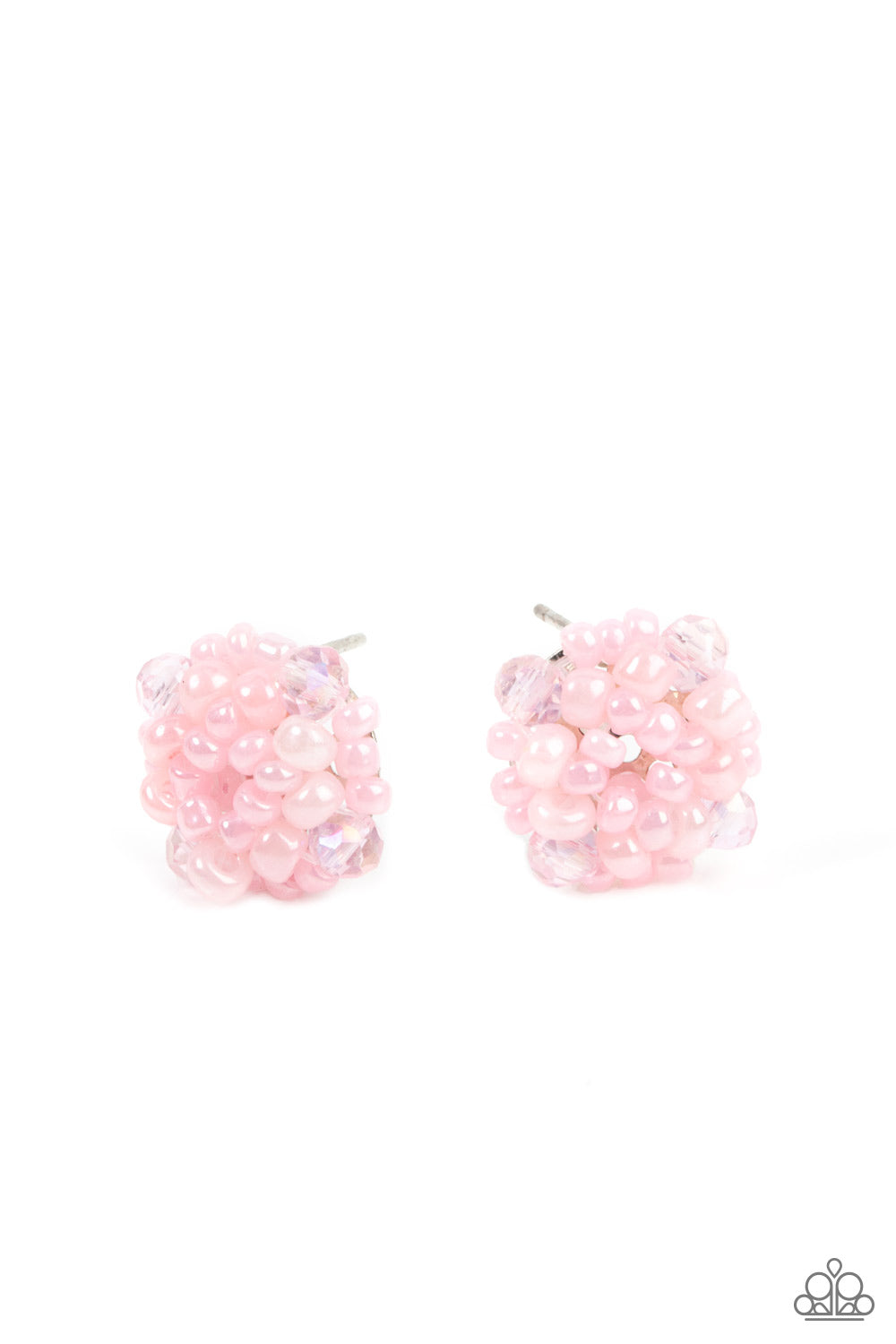 Paparazzi Accessories - Bunches of Bubbly #E618 Peg - Pink Earrings