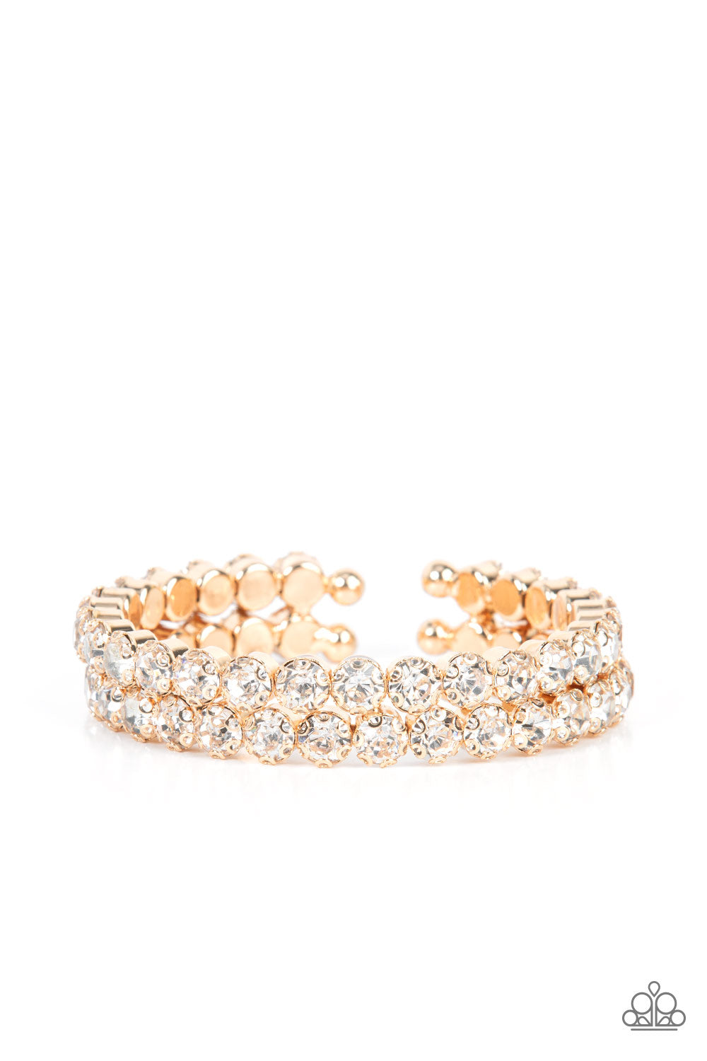 Paparazzi Accessories - Megawatt Majesty #B607 - Gold Bracelet