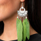 Paparazzi Accessories - Plume Paradise #E630 - Green Earrings