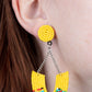 Paparazzi Accessories - Make it RAINBOW #E624 - Yellow Earrings