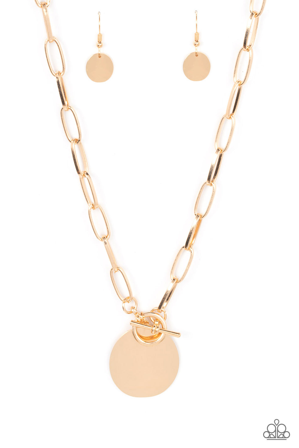 Paparazzi Accessories - Tag Out #N74 Box 1 - Gold Necklace