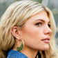 Paparazzi Accessories - Contemporary Curves - Green Hoop Earrings