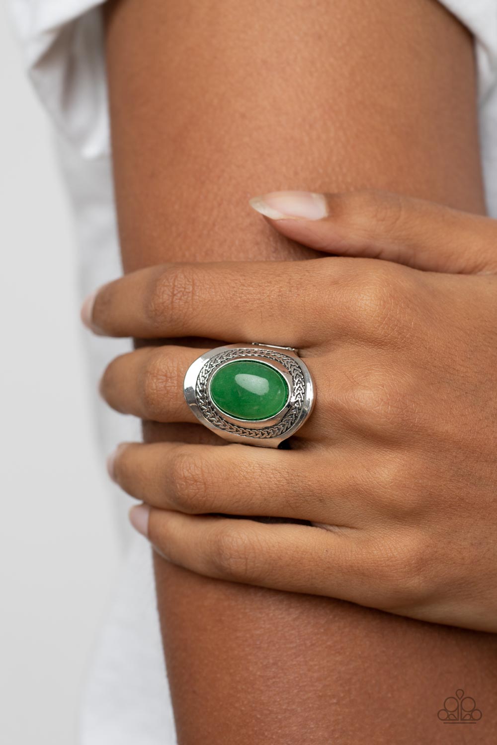 Paparazzi Accessories - Rockable Refinement #R818 - Green Rings
