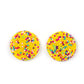 Paparazzi Accessories - Kaleidoscope Sky #E628 - Yellow Earrings
