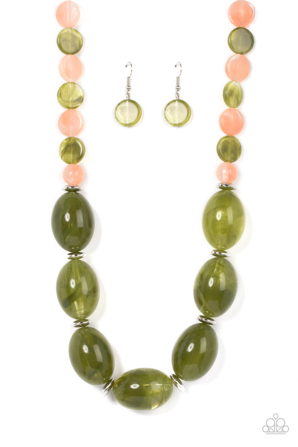 Paparazzi Accessories - Belle of the Beach #N26 Peg - Green Necklace