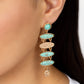 Paparazzi Accessories - Rustic Reverie #E476 Bin - Blue Earrings