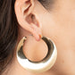 Paparazzi Accessories - Power Curves #E648 Bin - Gold Earrings