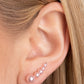 Paparazzi Accessories - Dropping into Divine #E86 Peg - Pink Earrings Crawlers