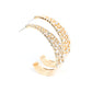 Paparazzi Accessories - Cold as Ice #E298 Bin - Gold Earrings
