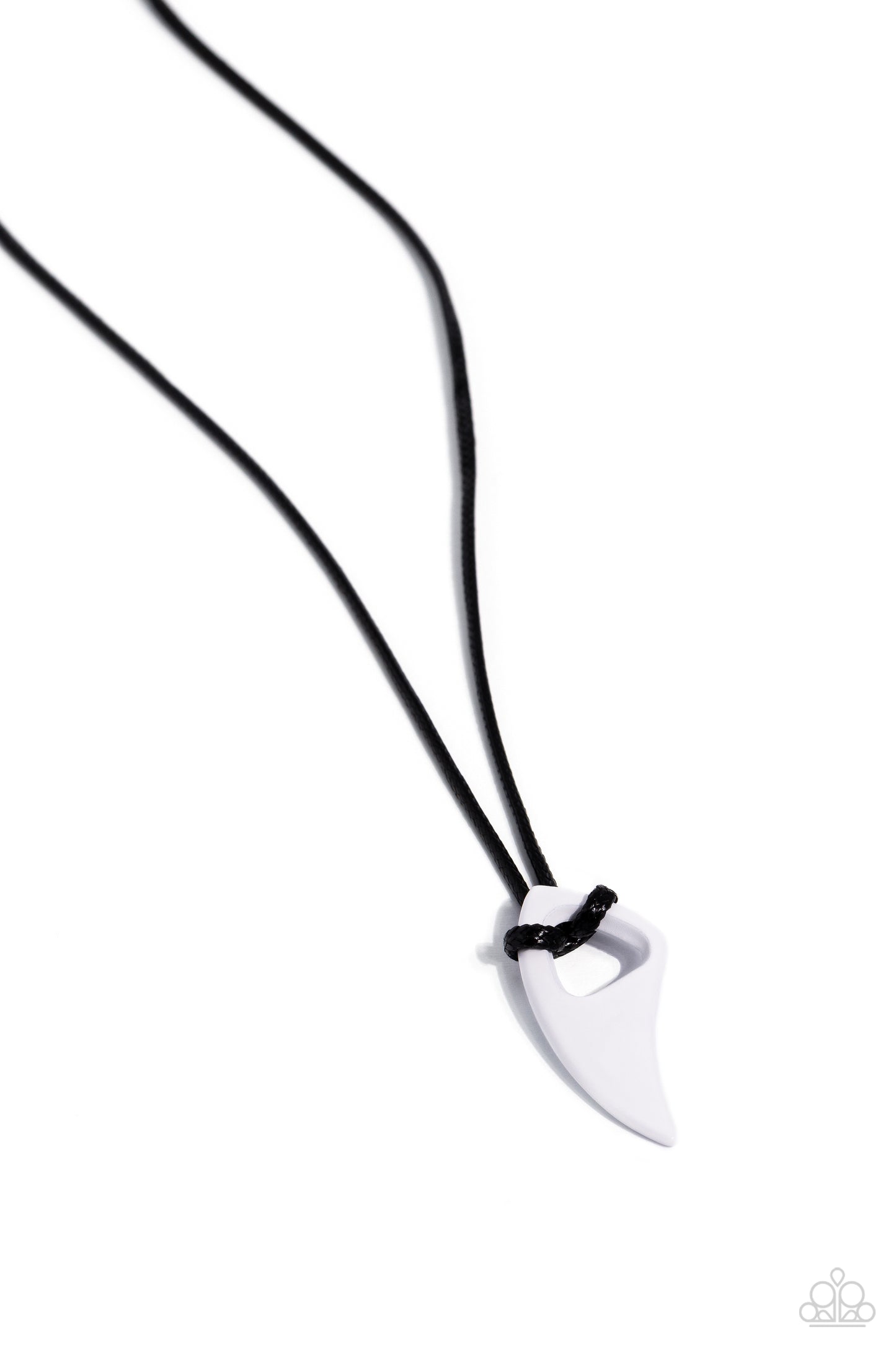Paparazzi Accessories - Summer Shark #N946 Peg - White Urban Necklace