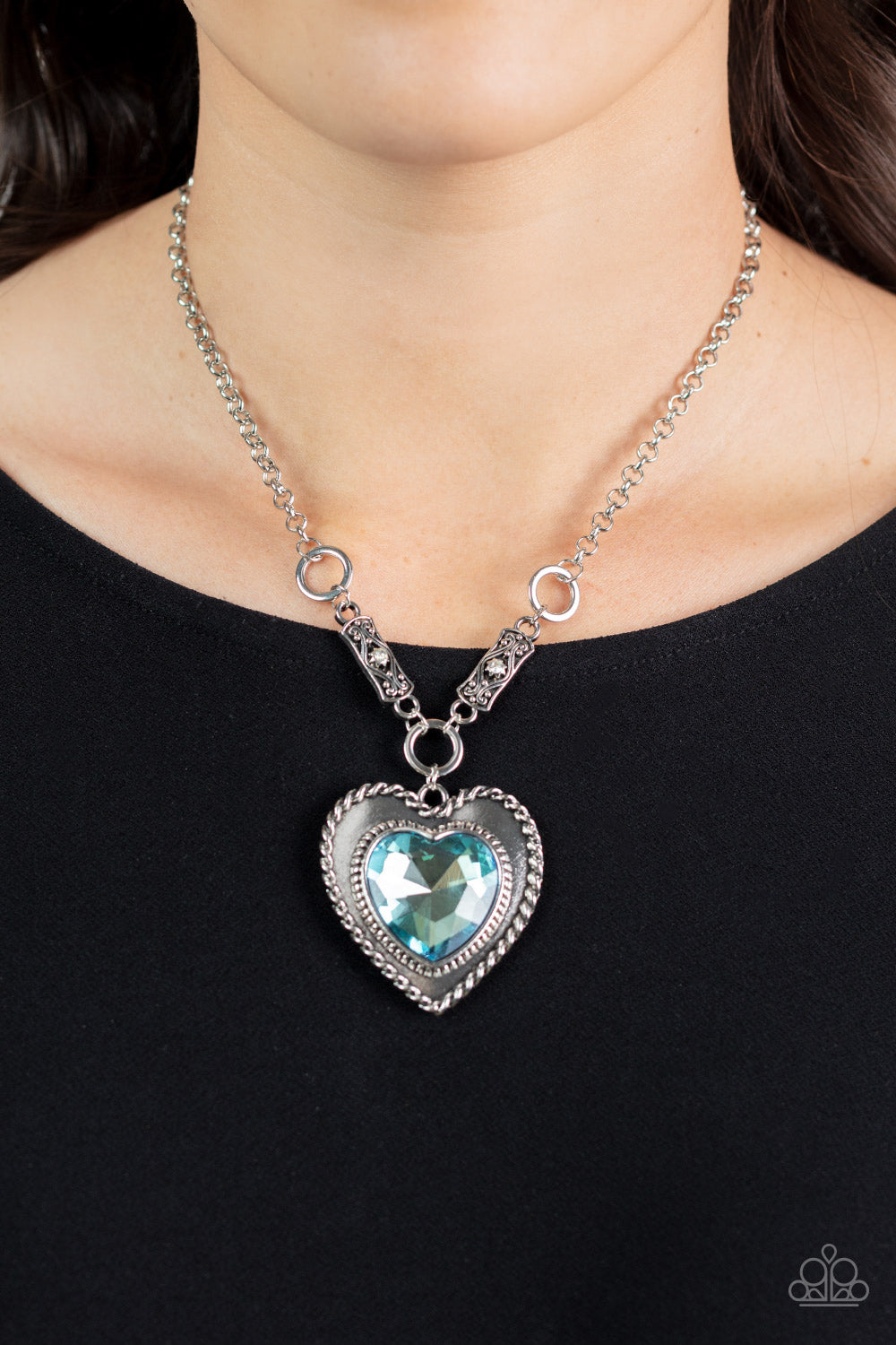 Paparazzi Accessories - Heart Full of Fabulous #N244 Box 3 - Blue Necklace