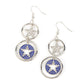 Paparazzi Accessories - Liberty and SPARKLE for All #E640 Bin - Blue Earrings