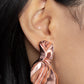 Paparazzi Accessories - METAL-Physical Mood #E649 Bin - Copper Earrings