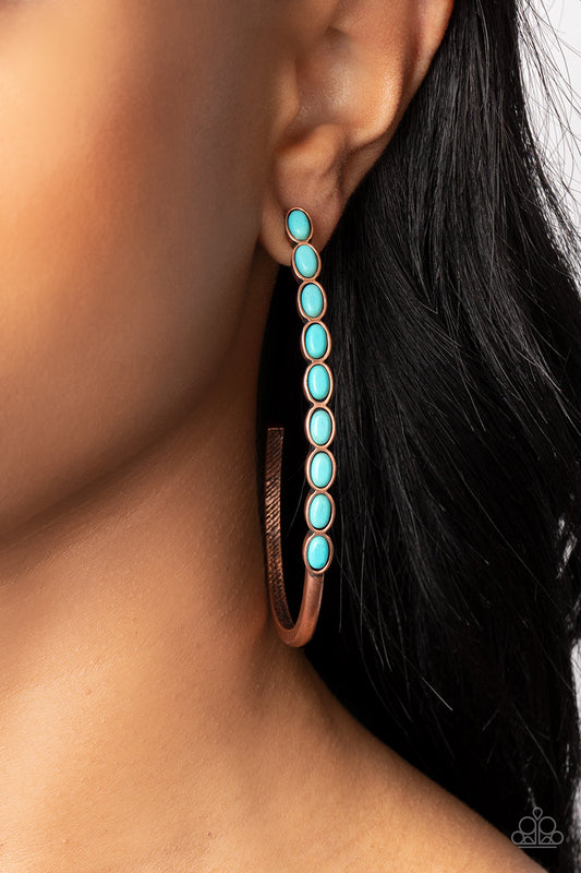 Paparazzi Accessories - Artisan Soul #E345 Peg - Copper Earrings