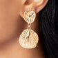 Paparazzi Accessories - Metro Mermaid #E422 Peg - Gold Earrings