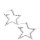 Paparazzi Accessories - All-Star Attitude #E647 Peg - Silver Earrings