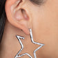 Paparazzi Accessories - All-Star Attitude #E647 Peg - Silver Earrings