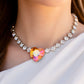 Paparazzi Accessories - Heart in My Throat - Orange Life of the Party October 2022 Necklace