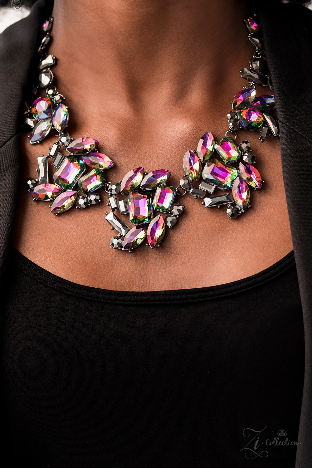 Paparazzi Accessories - Obsessed - Multi Oil Spell Gunmetal - Zi Collection