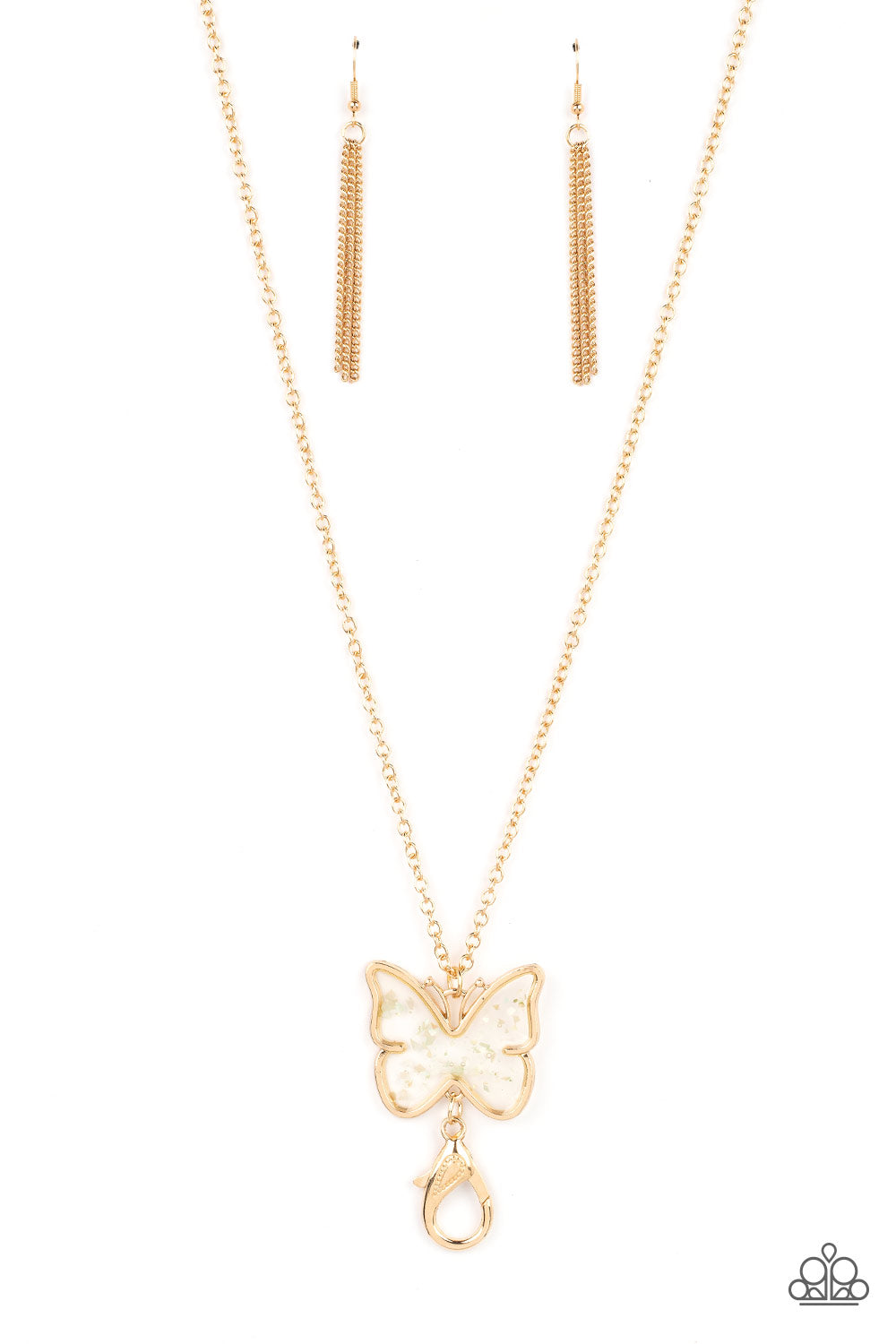 Paparazzi Accessories - Gives Me Butterflies - Gold Butterflies Necklace