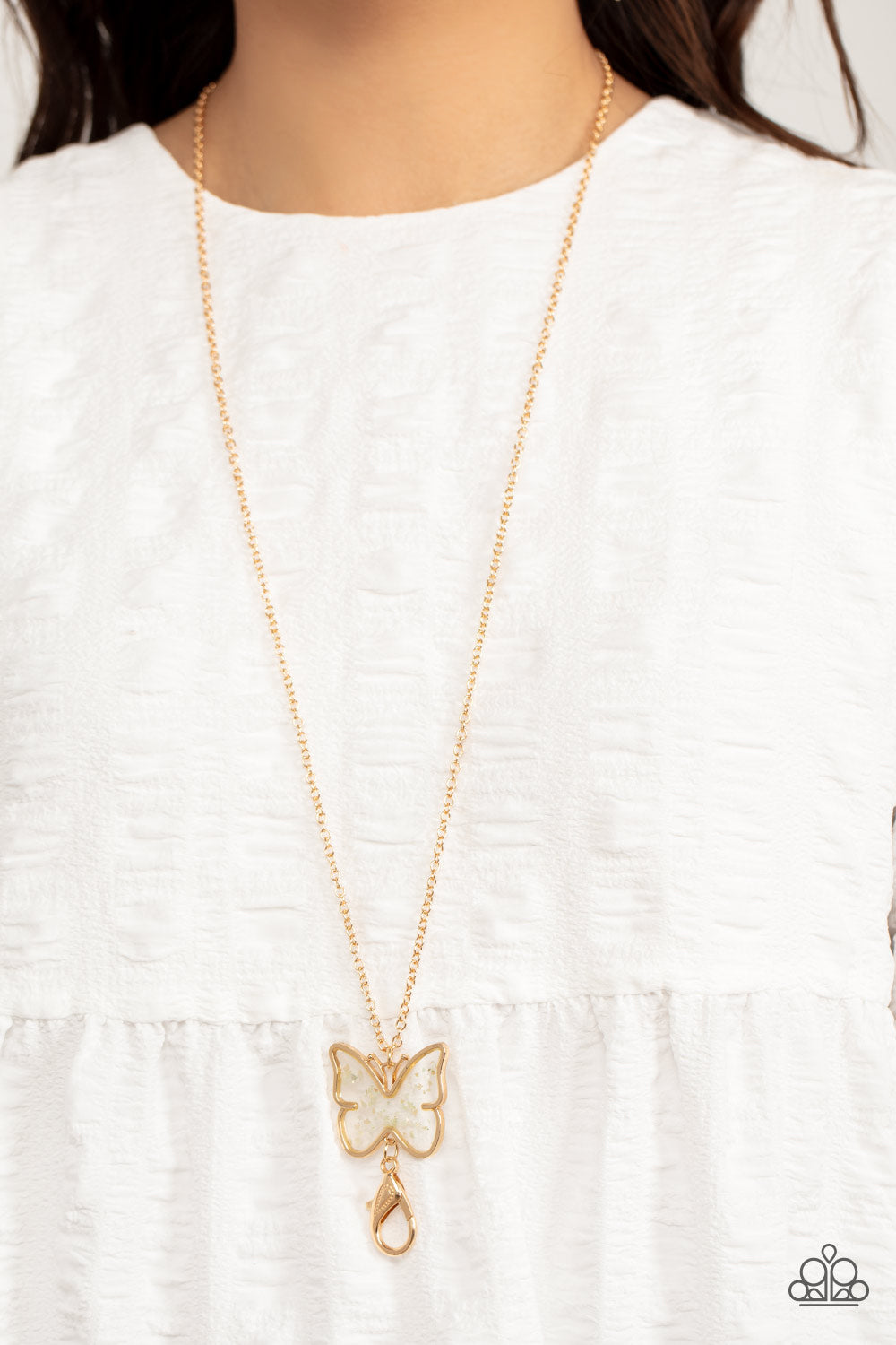 Paparazzi Accessories - Gives Me Butterflies - Gold Butterflies Necklace