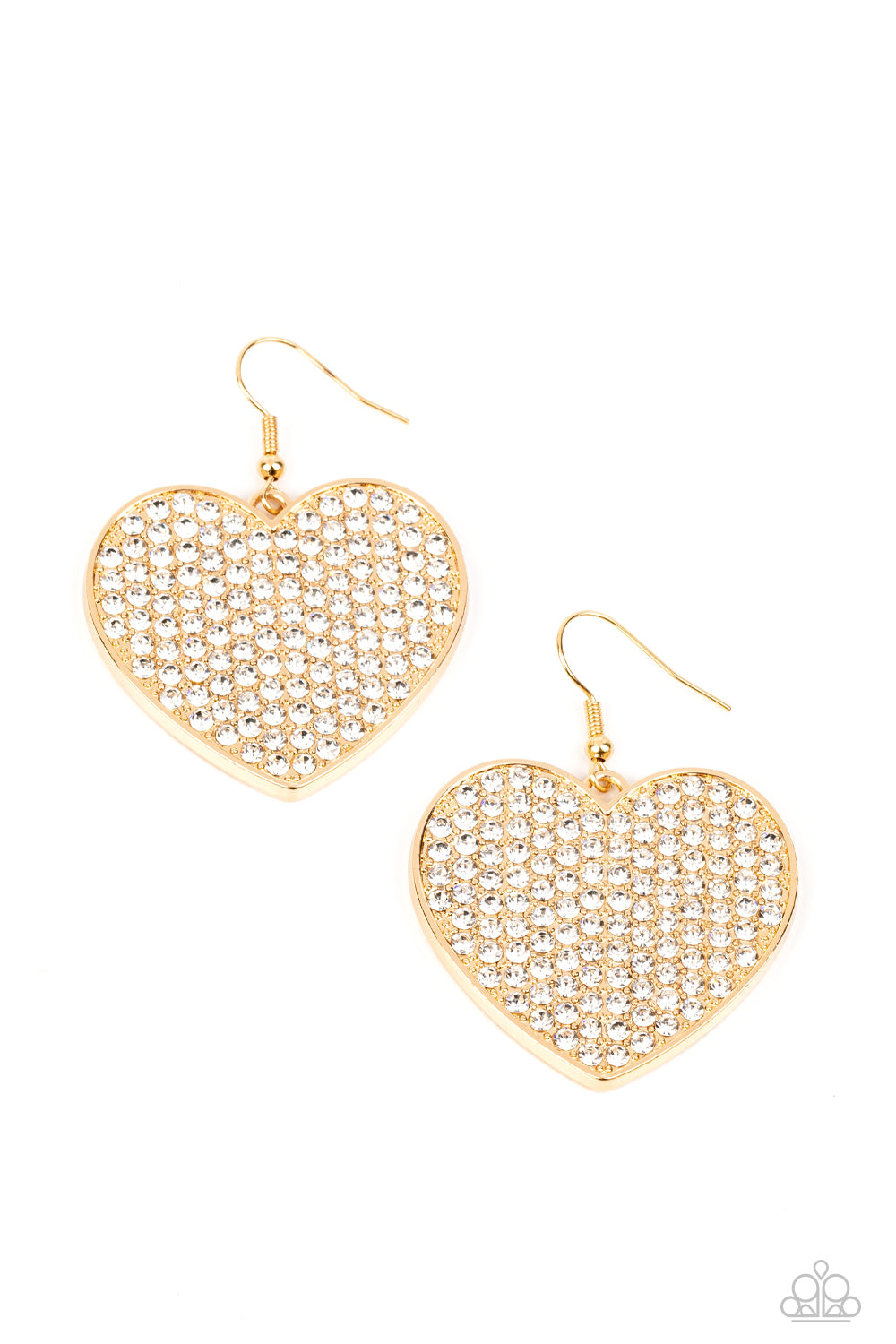 Paparazzi Accessories - Romantic Reign #E186 Bin - Gold Earrings
