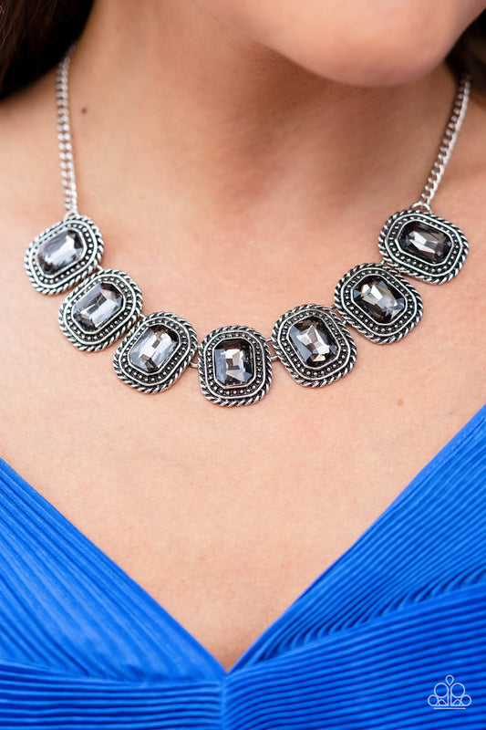 Paparazzi Accessories - Iced Iron #L186 - Silver Necklace