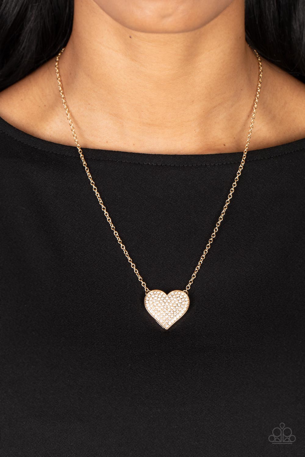 Paparazzi Accessories - Spellbinding Sweetheart #N56 Box 1 - Gold Necklace