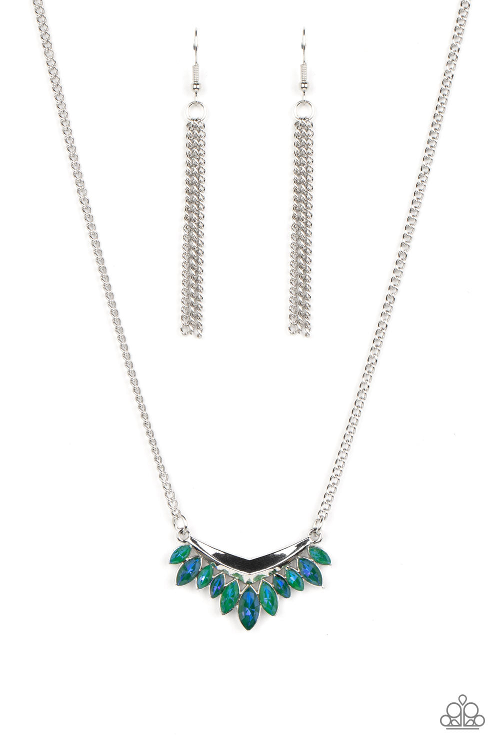 Paparazzi Accessories - Flash of Fringe #N945 Peg - Green Necklace