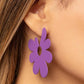 Paparazzi Accessories - Flower Power Fantasy #E332 Peg - Purple Earrings