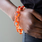 Paparazzi Accessories  - Ice-Ice-Baby-Orange Bracelet