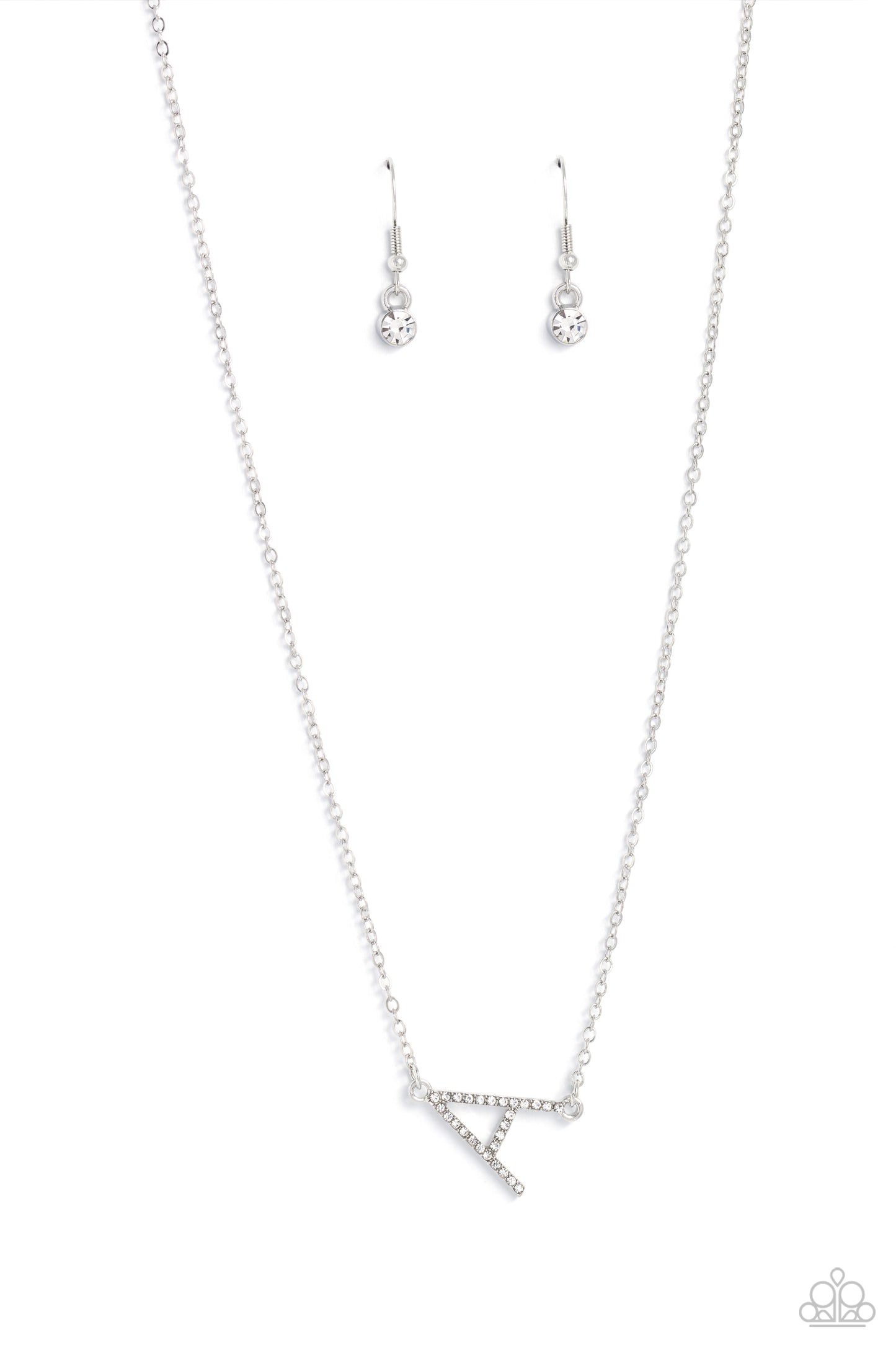 Paparazzi Accessories - INITIALLY Yours - A - White - Necklace
