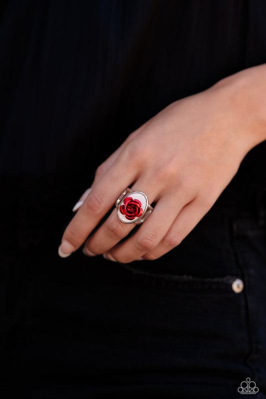 Paparazzi Accessories - ROSE to My Heart - Red Ring Convention 2023