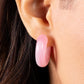 Paparazzi Accessories - Acrylic Acclaim #E652 Peg - Pink Earrings